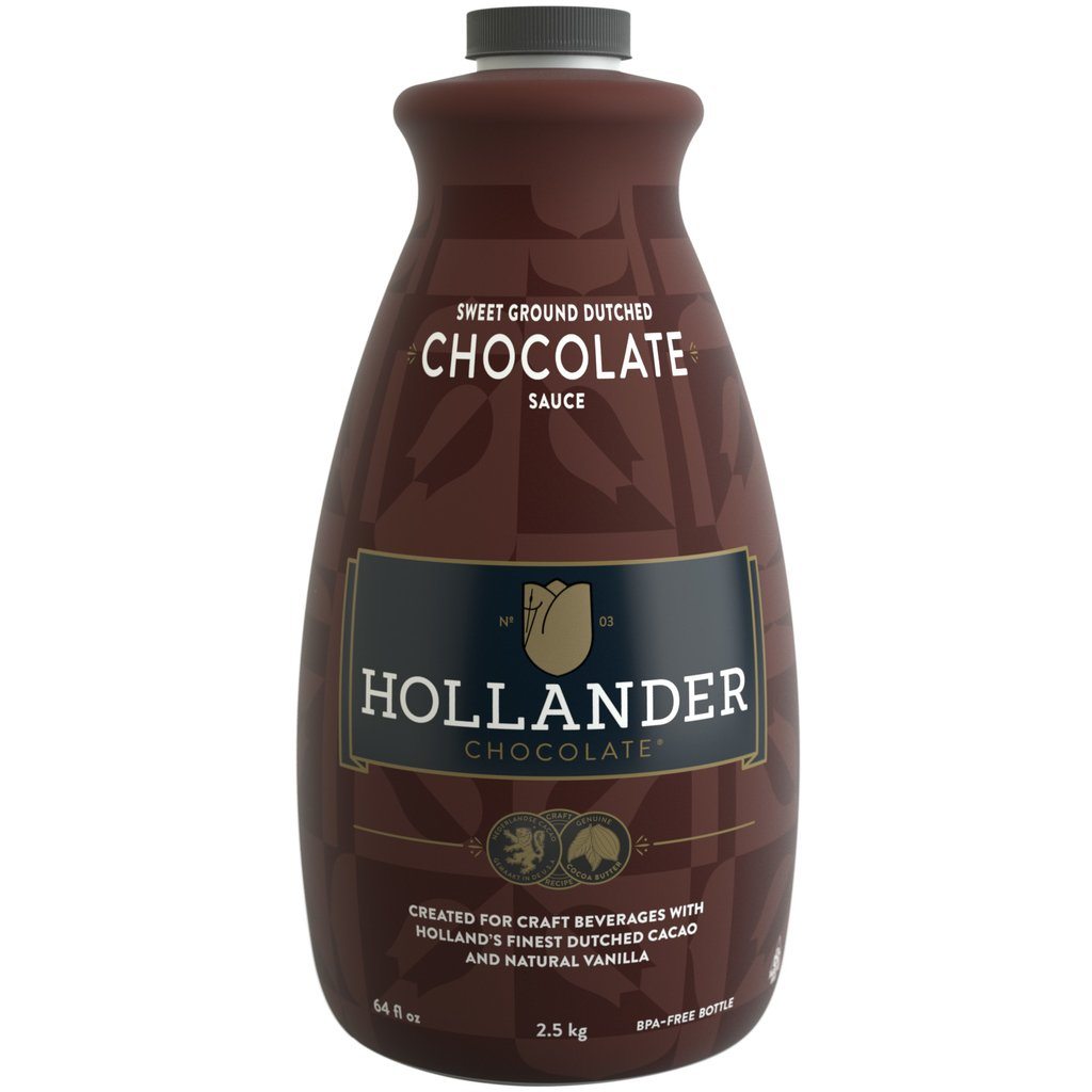 Hollander Barista Sauce - Sweet Ground Dutched Chocolate Dessert Sauces Hollander Sweet Ground Dutched Chocolate single 64 oz bottle
