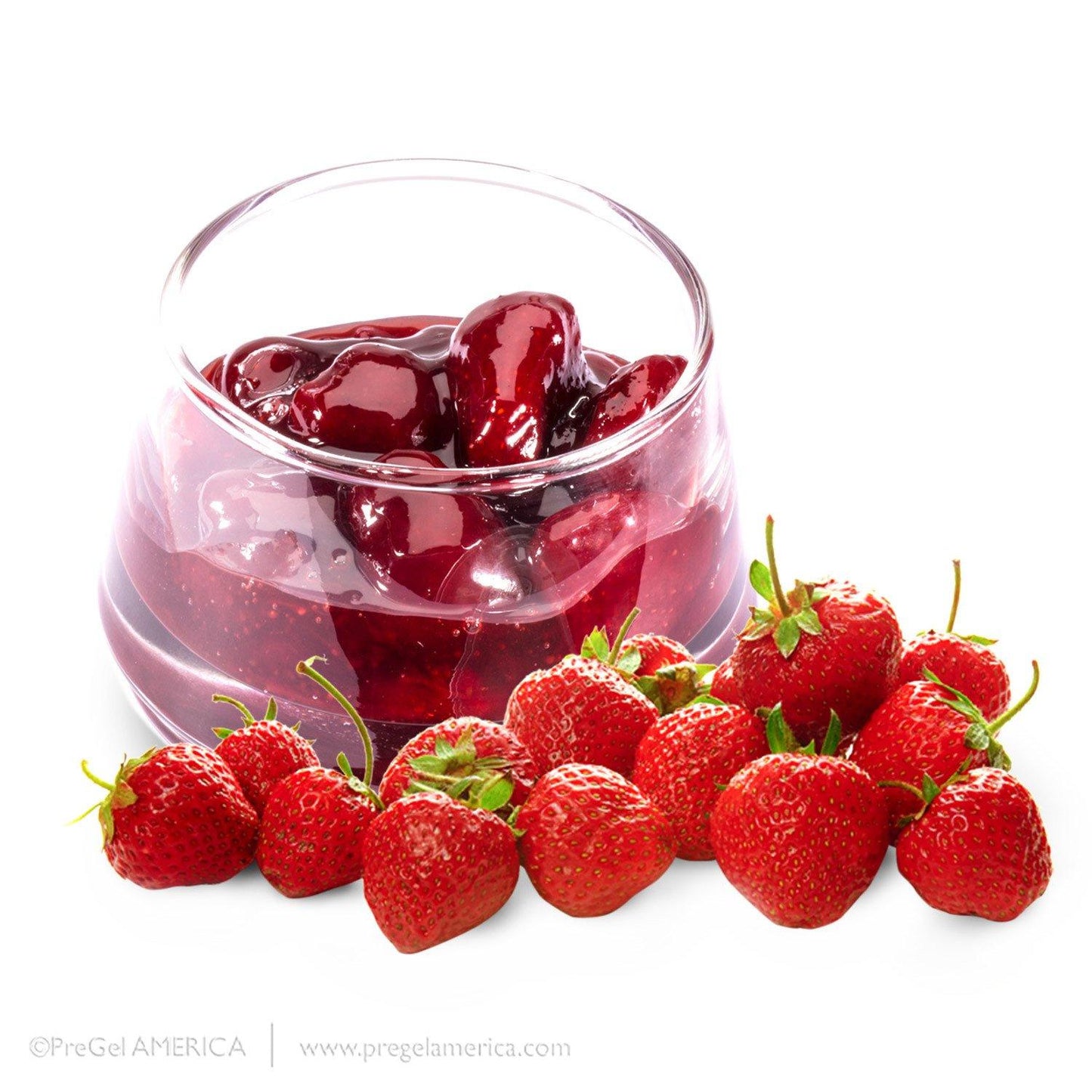 PreGel Variegates, Toppings and Coatings Gelato Ingredients PreGel Fragolissima (Whole Strawberries) single 6.6 lb bucket