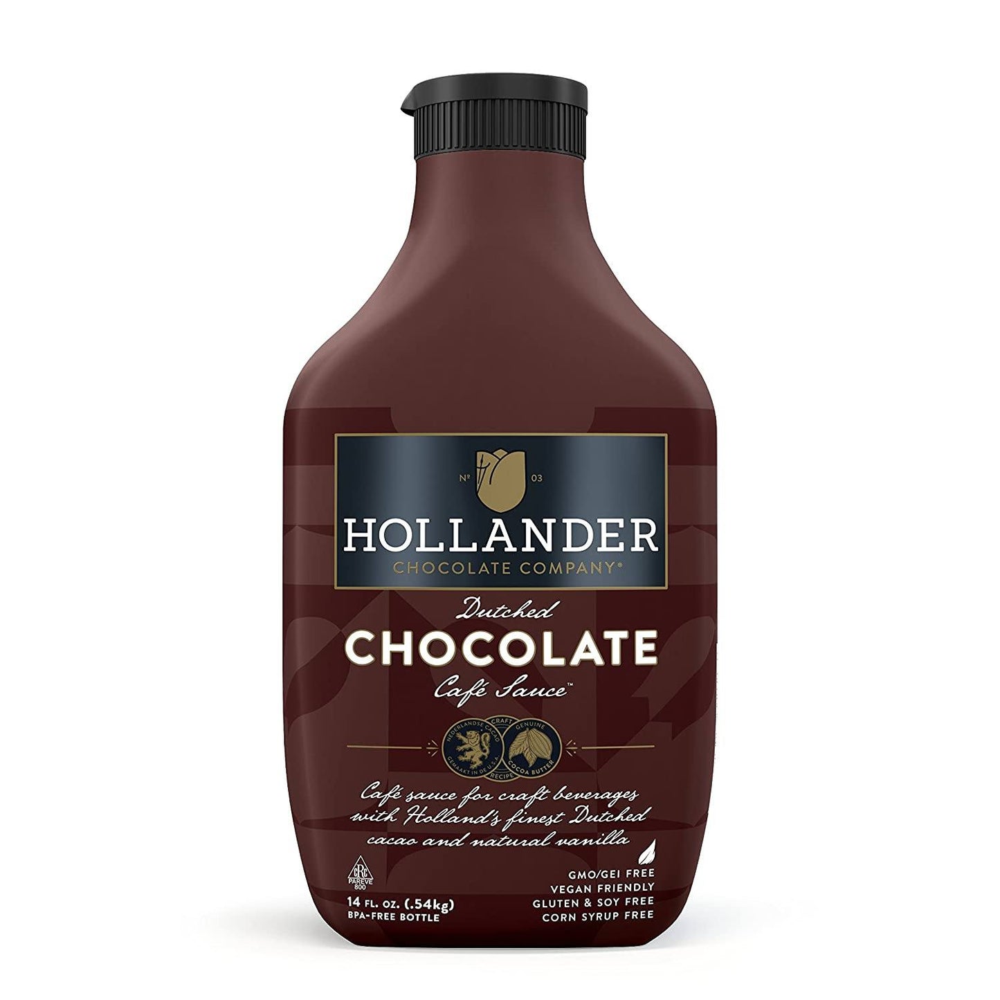 Hollander Barista Sauce - Sweet Ground Dutched Chocolate Dessert Sauces Hollander