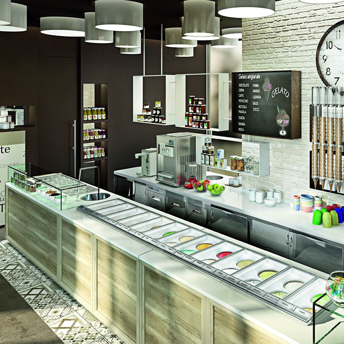 IFI Panorama Gelato Display Case Gelato Equipment IFI