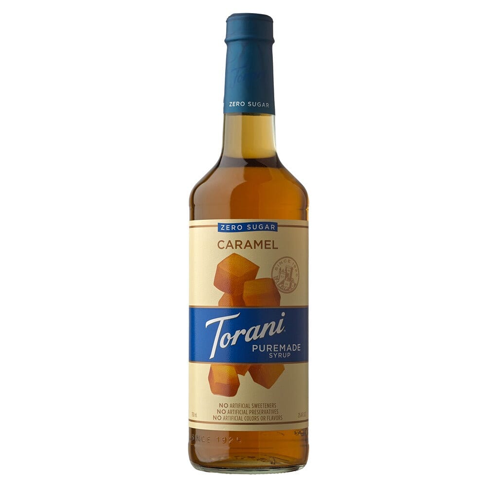 Torani Puremade Zero Sugar Syrup - Caramel Syrup Torani ZS Caramel 750 ml bottle