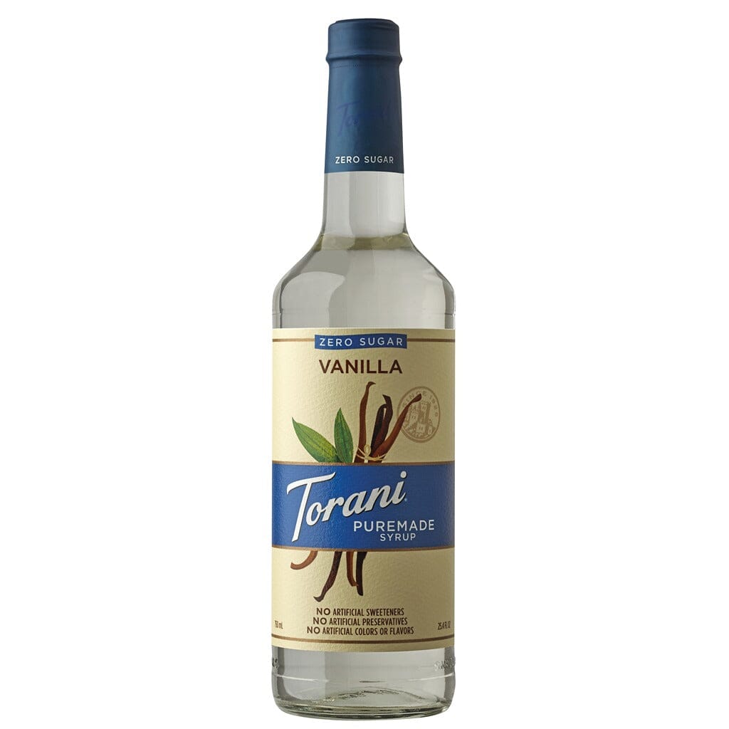 Torani Puremade Zero Sugar Syrup - Vanilla Syrup Torani ZS Vanilla 750 ml bottle