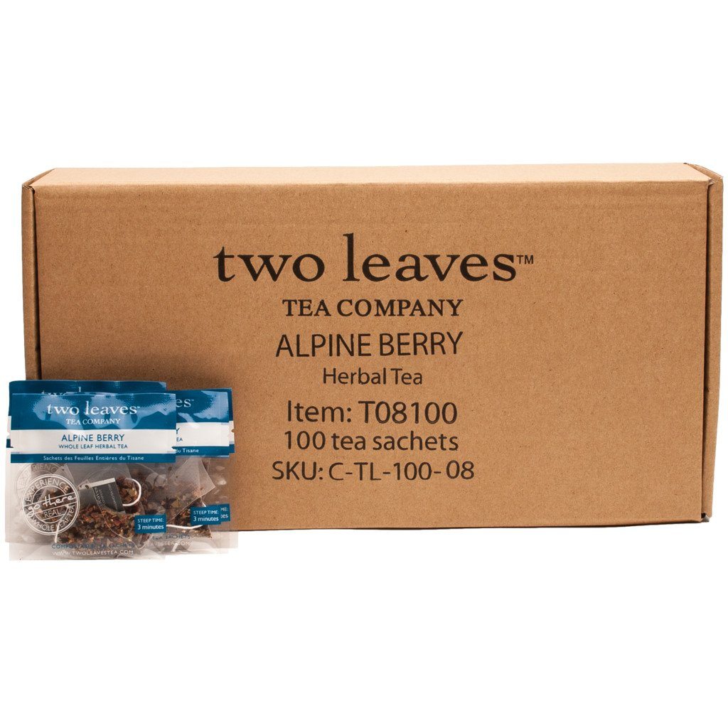 Two Leaves and a Bud Organic Tea - Alpine Berry Tea Two Leaves Alpine Berry case of 100 bags