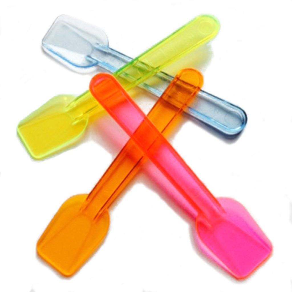 Gelato Plastic Spoons - Palettina Neon Mixed Colors Food Containers CoraInc.com