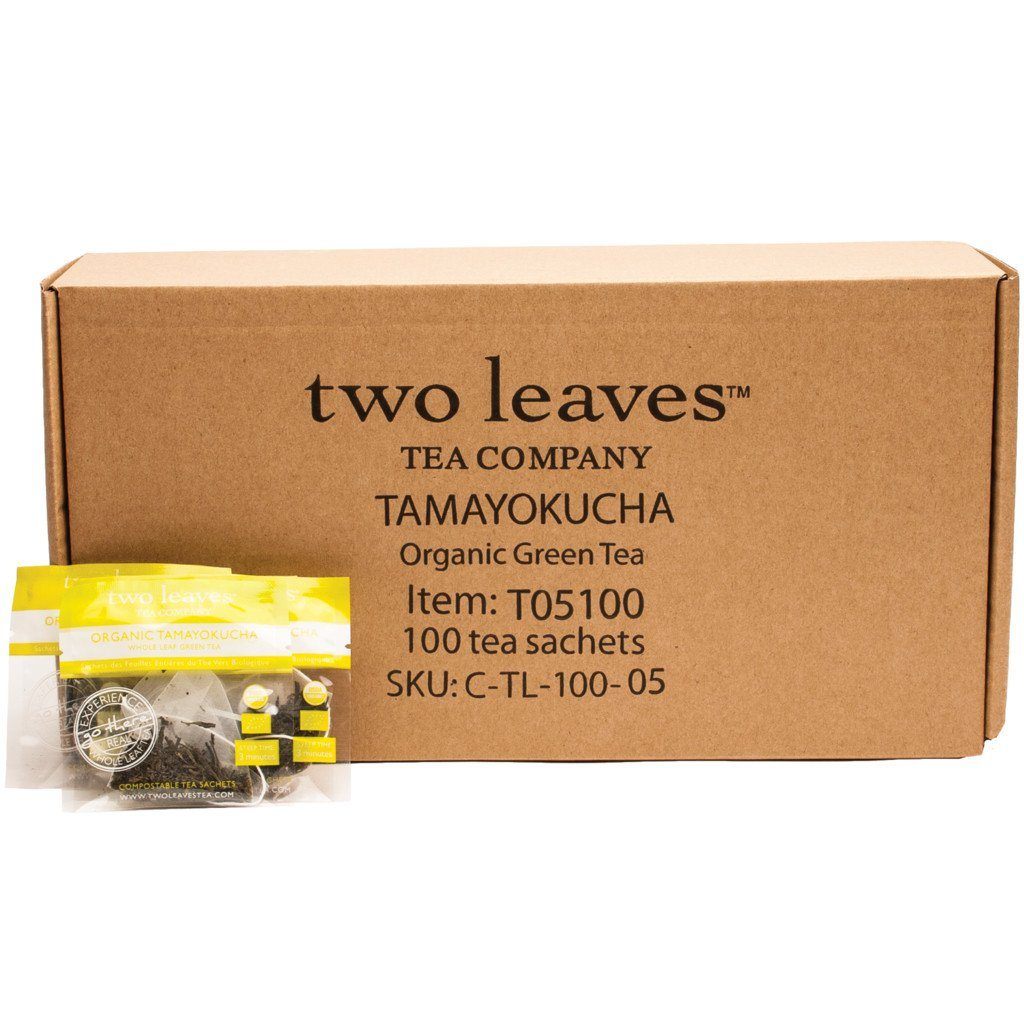 Two Leaves and a Bud Organic Tea -Tamayokucha Tea Two Leaves Tamayokucha (Organic) case of 100 bags