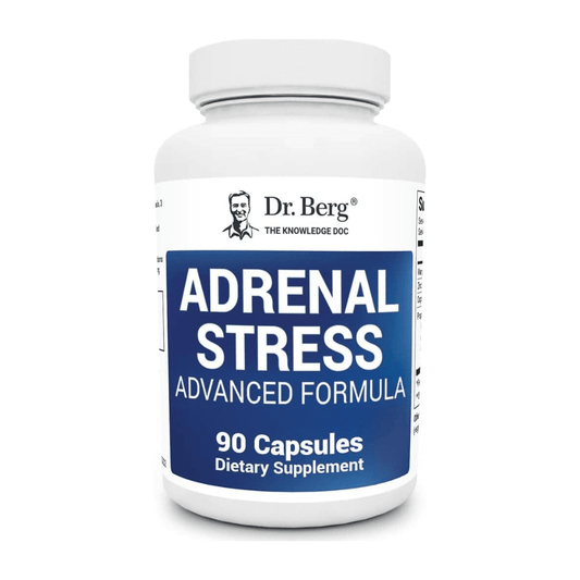 Dr. Berg’s Adrenal Stress Advanced Formula - Adrenal Support Supplements for Stress, Mood and Energy Support - Adrenal Fatigue Supplements - Cortisol Manager with Ashwagandha - 90 Capsules