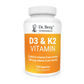 Dr. Berg's Vitamin D3 K2 Supplement w/MCT Oil - Includes 10,000 IU of Vitamin D3, 100 mcg MK7 Vitamin K2, Purified Bile Salts, Zinc & Magnesium for Ultimate Absorption - 120 Capsule