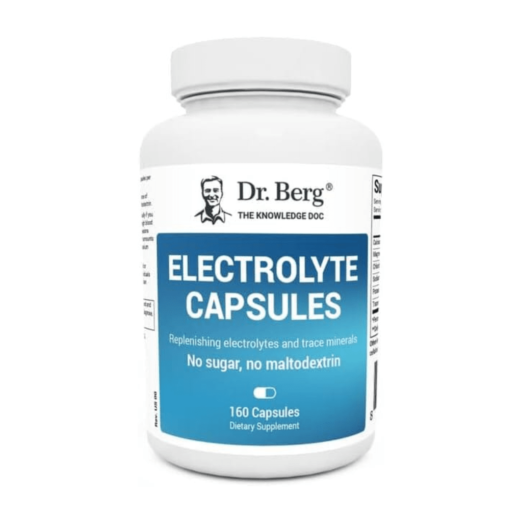 Dr. Berg Electrolyte Capsules - Electrolyte Supplements for Supporting Energy, Endurance, and Hydration - Salt Pills and Electrolyte Tablets - Sugar Free, No Maltodextrin, Keto Friendly - 160 Caps