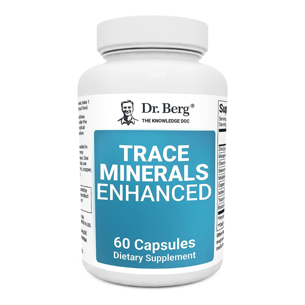 Dr. Berg Trace Minerals Enhanced Complex - Complete with 70+ Nutrient-Dense Health Minerals - Made w/Natural Ingredients - Dietary Supplements - 60 Capsules