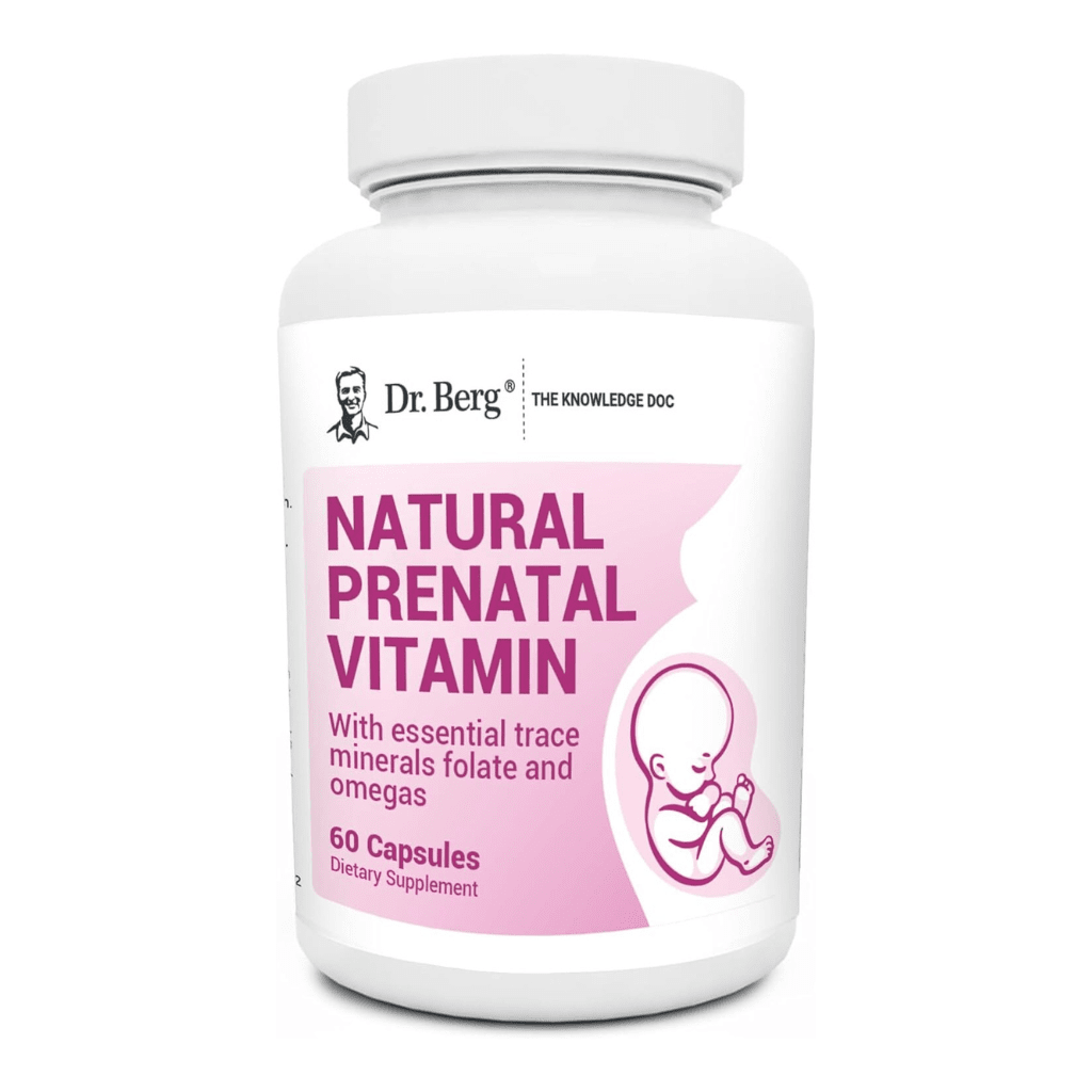 Dr. Berg Natural Prenatal Vitamins for Women (Pregnant & Nursing) - Prenatal Vitamins with Folic Acid, Vitamins, Minerals, Omegas, &11 Powerful Superfoods - Womens Prenatal Multivitamin - 60 Capsules