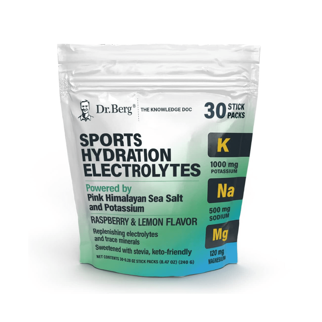 Dr. Berg Sports Hydration Electrolytes Powder w/More Salt (Pink Himala ...