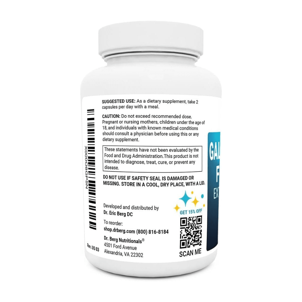 Dr. Berg Gallbladder Formula Extra Strength - Made w/Purified Bile Salts & Ox Bile Digestive Enzymes - Includes Carefully Selected Digestive Herbs - Full 45 Day Supply - 90 Capsules