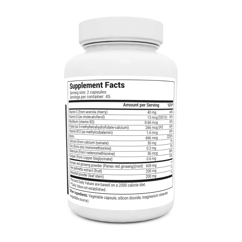 Dr. Berg All in One Vitamins for Hair, Skin & Nails - Advanced Formula with Biotin, Saw Palmetto, DHT Blocker & Trace Minerals - 90 Veg Capsules