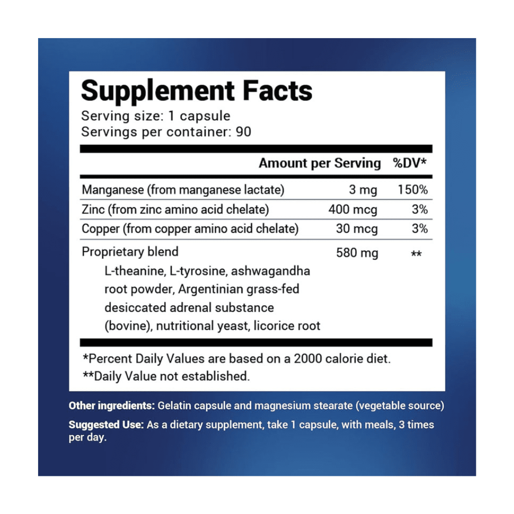 Dr. Berg’s Adrenal Stress Advanced Formula - Adrenal Support Supplements for Stress, Mood and Energy Support - Adrenal Fatigue Supplements - Cortisol Manager with Ashwagandha - 90 Capsules