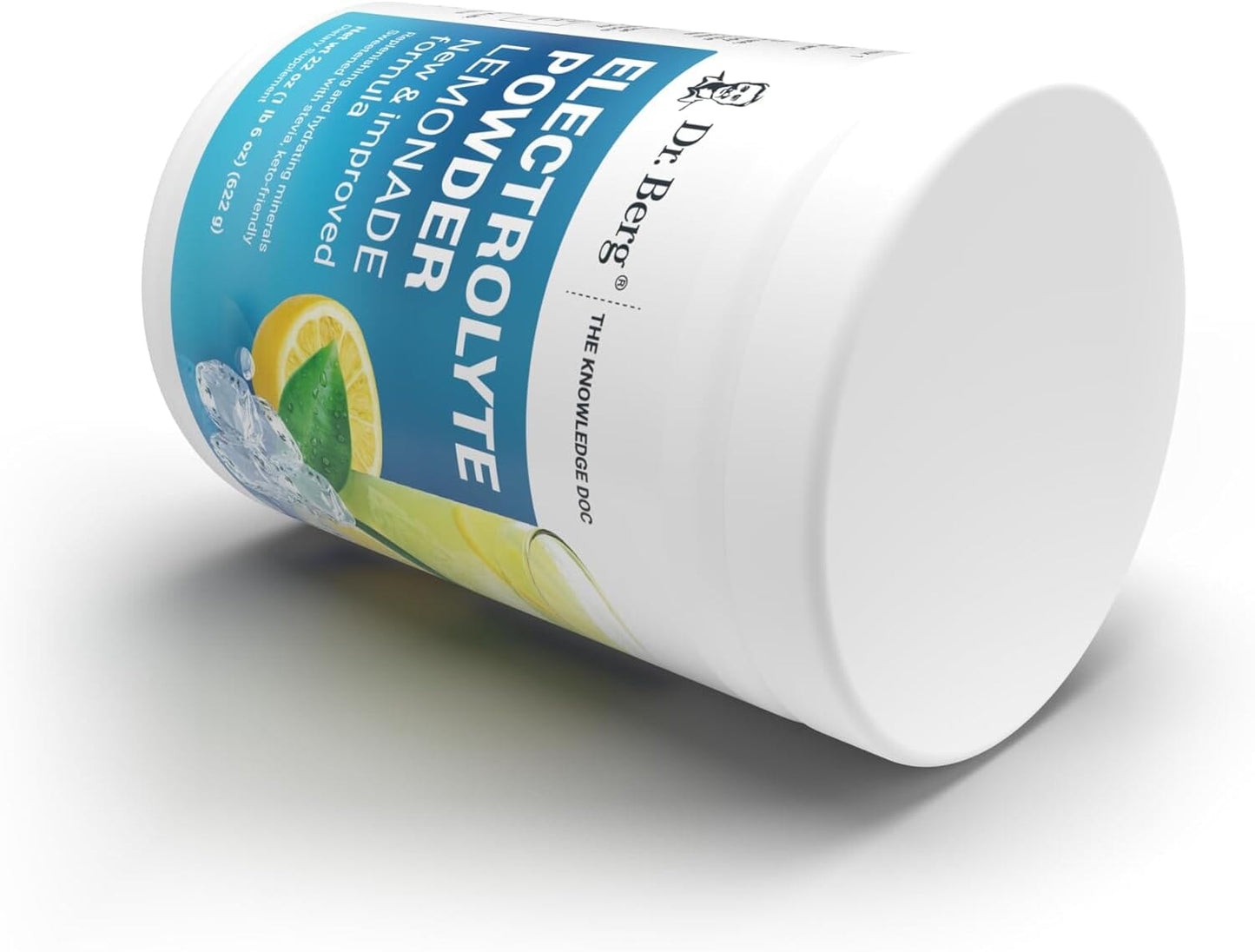 Dr. Berg Zero Sugar Hydration Keto Electrolyte Powder - Enhanced w/ 1,000mg of Potassium & Real Pink Himalayan Salt (NOT Table Salt) - Lemonade Flavor Hydration Drink Mix Supplement - 100 Servings