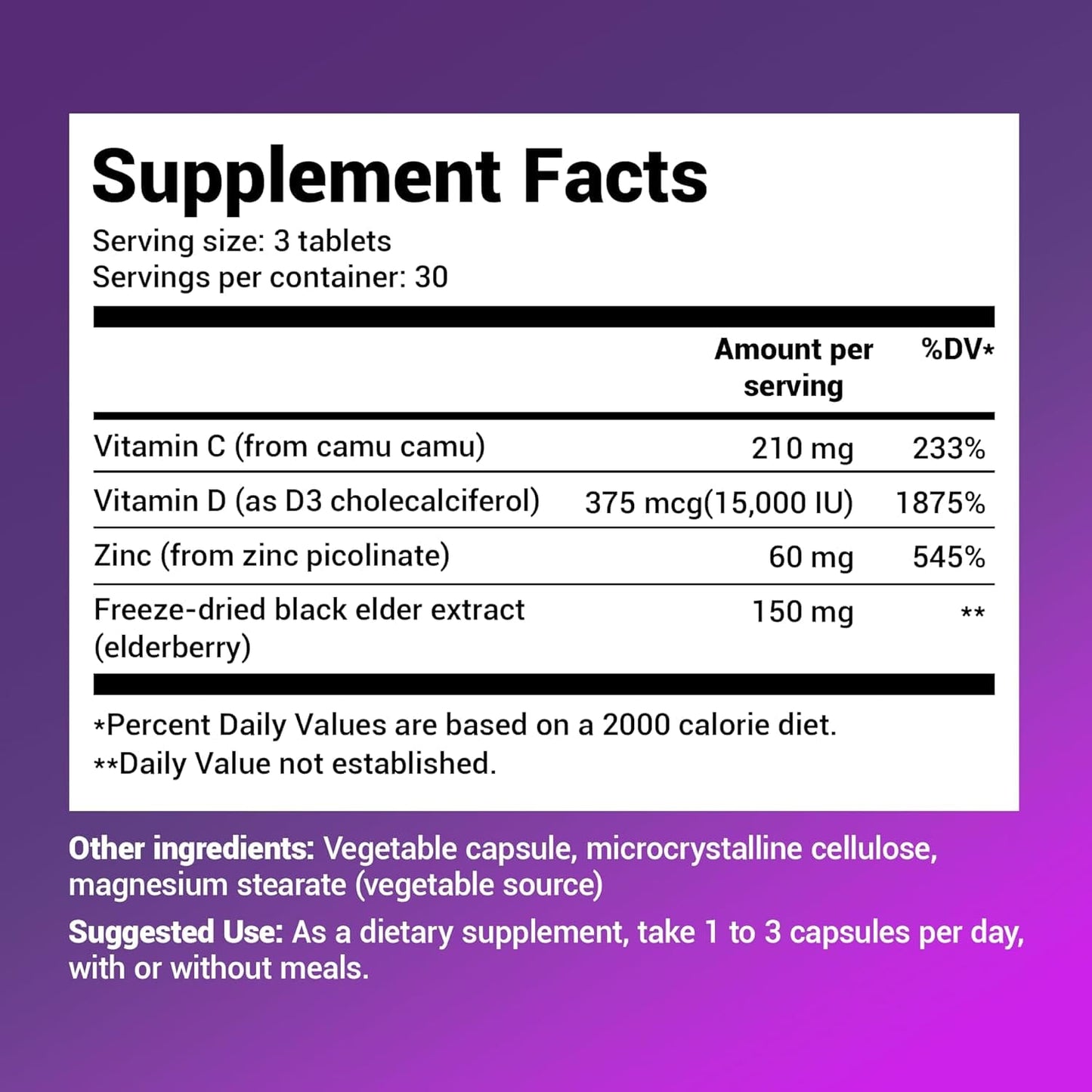 Dr. Berg's Advanced Immune Support - Daily Immunity Multi-System Defense Supplement with Vitamins C, D, Zinc, & Elderberry, 90 Vegetarian Capsules