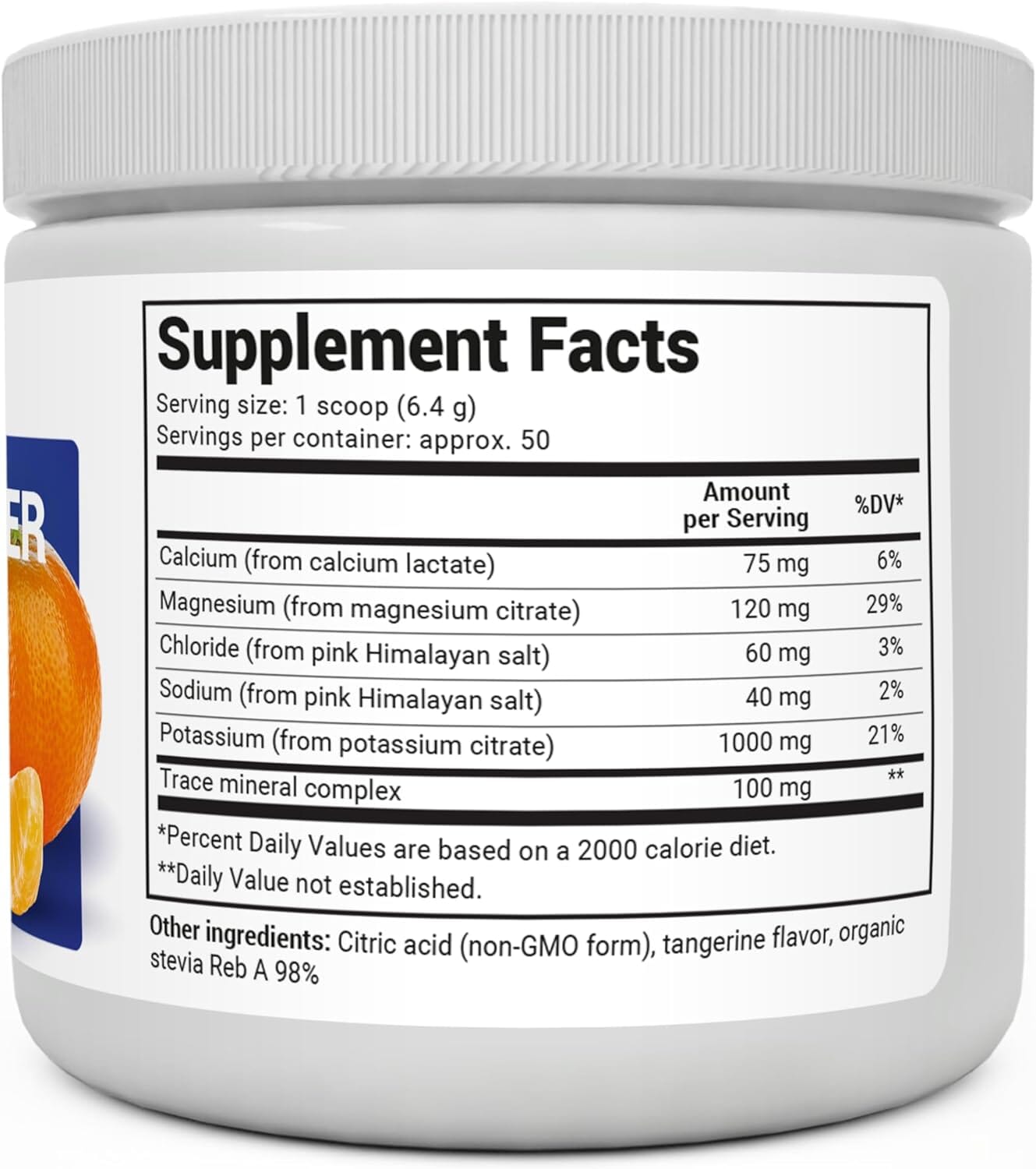 Dr. Berg Zero Sugar Hydration Keto Electrolyte Powder - Enhanced w/ 1,000mg of Potassium & Real Pink Himalayan Salt (NOT Table Salt) - Tangerine Flavor Hydration Drink Mix Supplement - 50 Servings