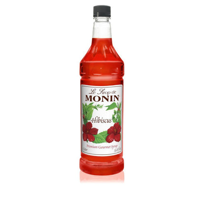 Monin Premium Flavored Syrups Syrup Monin Hibiscus single 1 L bottle 