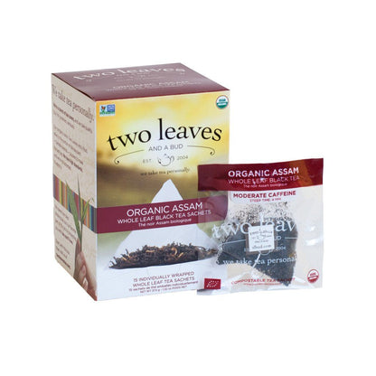 Two Leaves and a Bud Organic Tea Tea Two Leaves Assam (Organic) single box of 15 bags 