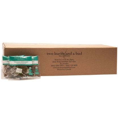 Two Leaves and a Bud Organic Tea - Peppermint Tea Two Leaves Peppermint (Organic) case of 100 bags 